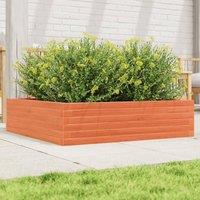 Berkfield Home Garden Planter Wax Brown 90x90x23 cm Solid Wood Pine | Size: 90 x 90 x 23 cm