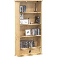Berkfield Home CD Cabinet Corona 52x17.5x103 cm Solid Wood Pine in Brown