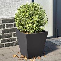 Berkfield Home Garden Planters Black 2 pcs 30x30x30 cm Steel | Size: 30 x 30 x 30 cm