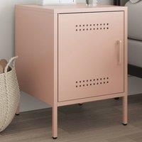 Berkfield Home Bedside Cabinet Pink 36x39x50.5 cm Steel