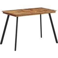 Berkfield Home Dining Table 120x62x76 cm Solid Wood Teak in Brown | Size: 120 x 62 x 76 cm