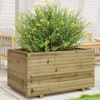 Berkfield Home Garden Planter 90x60x49.5 cm Impregnated Wood Pine in Brown