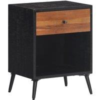 Berkfield Home Bedside Cabinet 40x30x50 cm Solid Wood Teak in Brown | Size: 40 x 30 x 50 cm