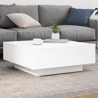 Berkfield Home Coffee Table White 80x80x31 cm Engineered Wood | Size: 80 x 80 x 31 cm