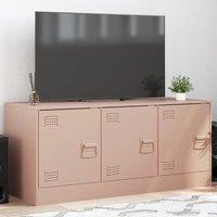 Berkfield Home TV Cabinet Pink 99x39x44 cm Steel | Size: 99 x 39 x 44 cm