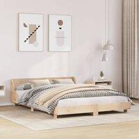 Berkfield Home Bed Frame without Mattress 150x200 cm King Size Solid Wood Pine in Brown