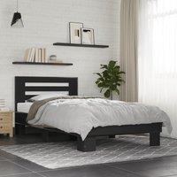 Berkfield Home Bed Frame without Mattress Black 75x190 cm Small Single