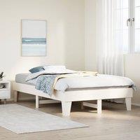 Berkfield Home Bed Frame without Mattress White 135x190 cm Double Solid Wood Pine