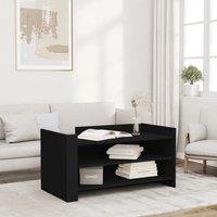 Berkfield Home Coffee Table Black 100x50x50 cm Engineered Wood | Size: 100 x 50 x 50 cm