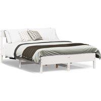 Berkfield Home Bed Frame without Mattress White 120x190 cm Small Double Solid Wood Pine