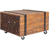 Berkfield Home Side Table Teak 60x60x38 cm in Brown | Size: 60 x 60 x 38 cm