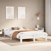 Berkfield Home Bed Frame without Mattress White 140x190 cm Solid Wood Pine