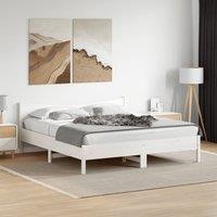 Berkfield Home Bed Frame without Mattress White 200x200 cm Solid Wood Pine