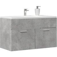 Berkfield Home Bathroom Sink Cabinet Concrete Grey 90x38.5x46 cm Engineered Wood