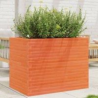 Berkfield Home Garden Planter Wax Brown 90x60x68.5 cm Solid Wood Pine