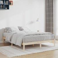 Berkfield Home Bed Frame without Mattress 193x203 cm Solid Wood Pine King in Brown