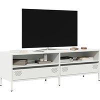 TV Cabinet White 135x39x43.5 cm Cold-rolled Steel
