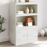 Berkfield Home Sideboard White 67x39x107 cm Steel | Size: 67 x 39 x 107 cm