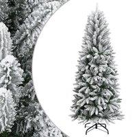 Berkfield Home Artificial Christmas Tree with Flocked Snow 180 cm PVC&PE in White