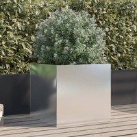 Berkfield Home Planter Silver 49x47x46 cm Stainless Steel | Size: 49 x 47 x 46 cm