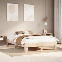 Berkfield Home Bed Frame without Mattress 150x200 cm King Size Solid Wood Pine in Brown