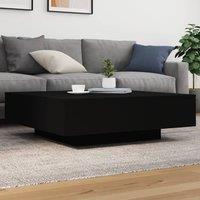 Berkfield Home Coffee Table Black 100x100x31 cm Engineered Wood | Size: 100 x 100 x 31 cm