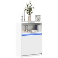 Berkfield Home Sideboard with LED White 72x34x100 cm Engineered Wood | Size: 72 x 34 x 100 cm