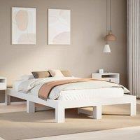 Berkfield Home Bed Frame without Mattress White 120x190 cm Small Double Solid Wood Pine