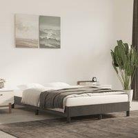 Berkfield Home Bed Frame without Mattress Dark Grey 120x190 cm Small Double Velvet