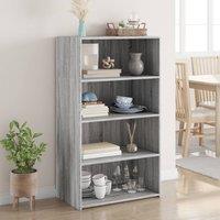 Berkfield Home Highboard Grey Sonoma 70x41x124 cm Engineered Wood | Size: 70 x 41 x 124 cm