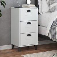 Berkfield Home Bedside Cabinet VIKEN White Engineered Wood