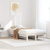 Berkfield Home Bed Frame without Mattress White 75x190 cm Small Single Solid Wood Pine