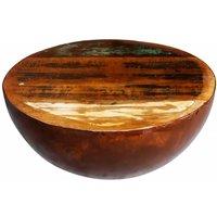 Berkfield Home Coffee Table Bowl-shaped with Steel Base Solid Reclaimed Wood in Brown