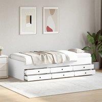 Berkfield Home Daybed with Drawers without Mattress White 90x200 cm