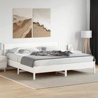 Berkfield Home Bed Frame without Mattress White 200x200 cm Solid Wood Pine
