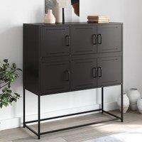 Berkfield Home Sideboard Black 100.5x39x107 cm Steel