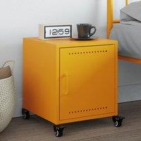 Berkfield Home Bedside Cabinet Mustard Yellow 36x39x43.5 cm Steel