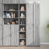 Highboard Grey Sonoma 30x41x185 cm Engineered Wood