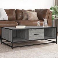 Berkfield Home Coffee Table Grey Sonoma 100x57x35 cm Engineered Wood & Metal | Size: 100 x 57 x 35 cm
