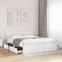 Berkfield Home Bed Frame with Headboard without Mattress White 160x200 cm