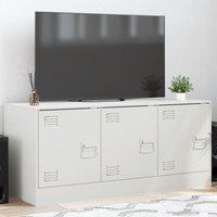 Berkfield Home TV Cabinet White 99x39x44 cm Steel | Size: 99 x 39 x 44 cm