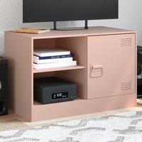 Berkfield Home TV Cabinet Pink 67x39x44 cm Steel | Size: 67 x 39 x 44 cm