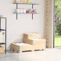 Berkfield Home 3-Tier Raised Bed 120x80 cm Solid Wood Pine in Brown