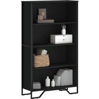 Bookcase Black 80x31x137.5 cm Engineered Wood