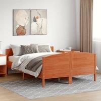 Berkfield Home Bed Frame without Mattress Wax Brown 160x200 cm Solid Wood Pine