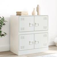 Berkfield Home Sideboard White 67x39x73 cm Steel | Size: 67 x 39 x 73 cm