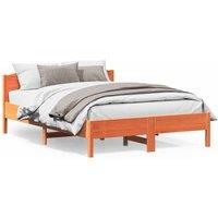 Berkfield Home Bed Frame without Mattress Wax Brown 140x200 cm Solid Wood Pine