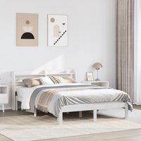 Berkfield Home Bed Frame with Headboard without Mattress White 140x190 cm