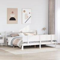 Berkfield Home Bed Frame with Headboard without Mattress White 180x200 cm Super King