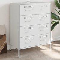 Berkfield Home Sideboard White 68x39x89 cm Steel | Size: 68 x 39 x 89 cm